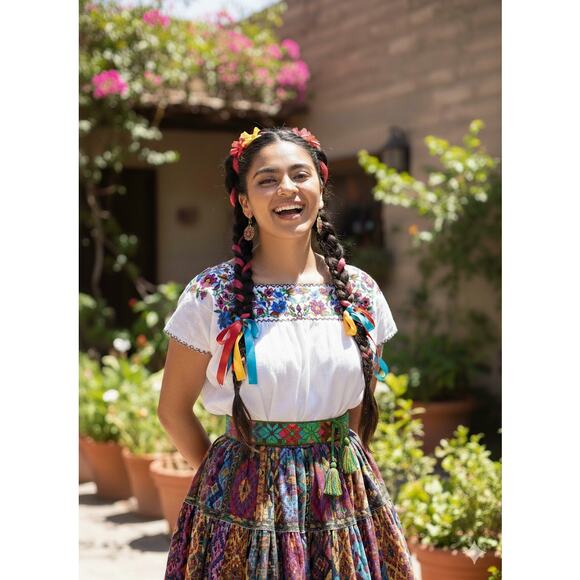 Mexican Folkloric belt day of the dead 5 de Mayo colorfull mexico todo corazon - Picture 1 of 4